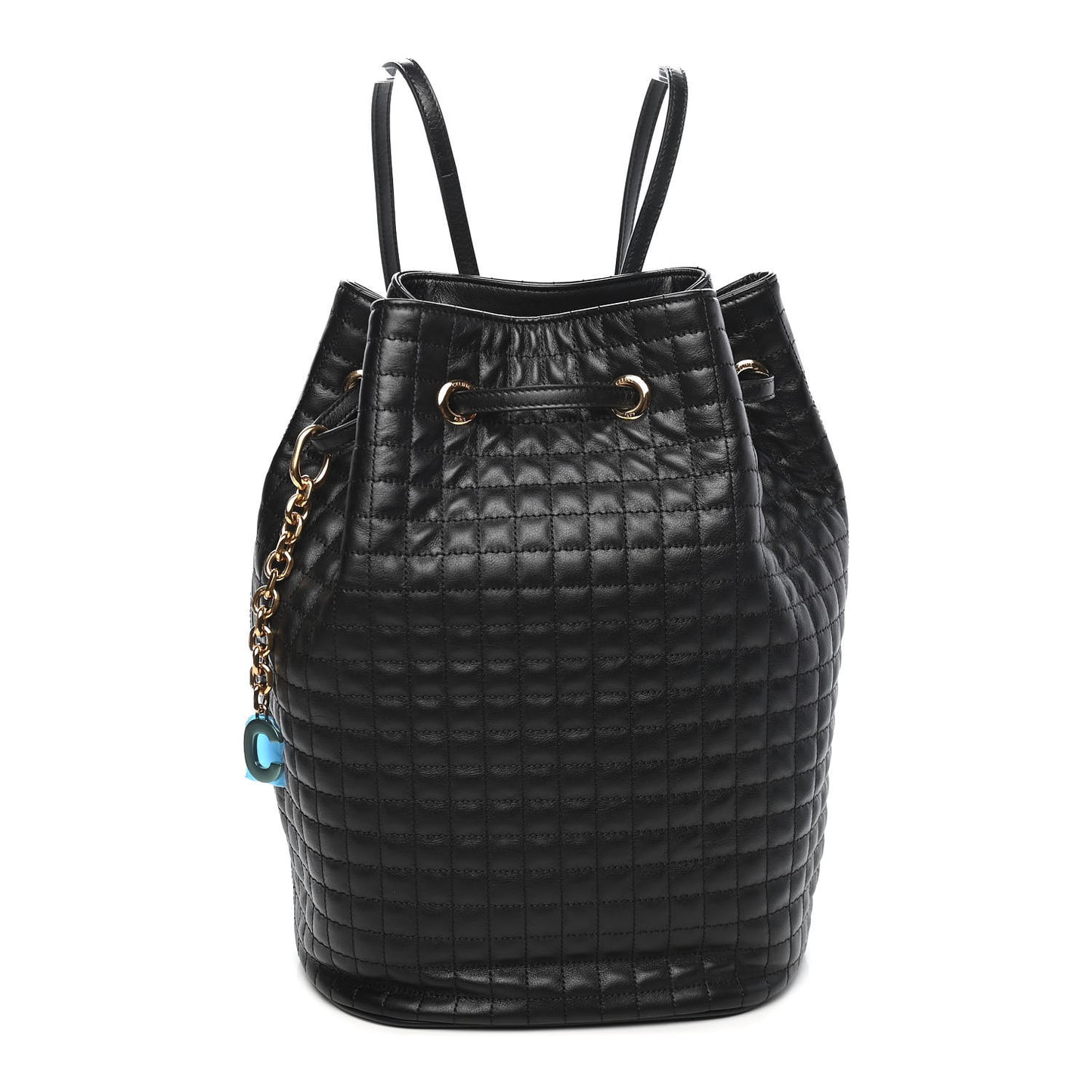 Calfskin Quilted Small C Backpack Black