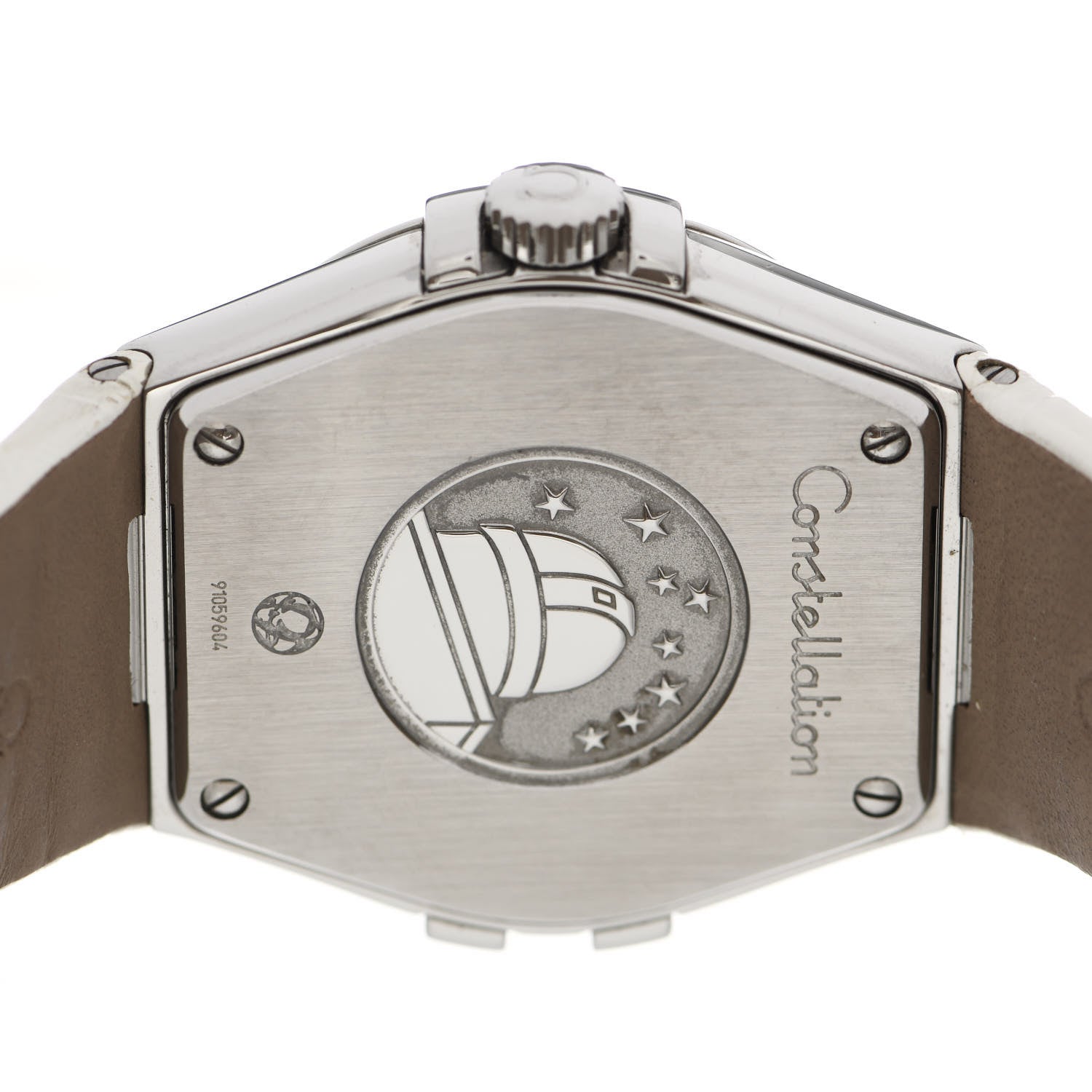 Omega Stainless Steel Alligator Diamond 35mm Constellation Quartz Watch 123.13.35.60.52.001 4 of 8