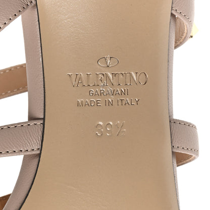 Valentino Garavani Patent Rockstud 50mm Cage Mules 39.5 Black Poudre 6 of 8