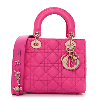 Christian Dior Lambskin Cannage Small My ABCDior Lady Dior Magenta 1 of 10