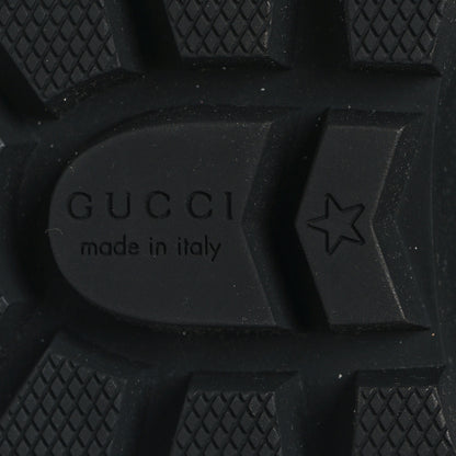 Gucci Calfskin Sylvie Web Womens Lace Up Combat Boots 39.5 Black 7 of 9