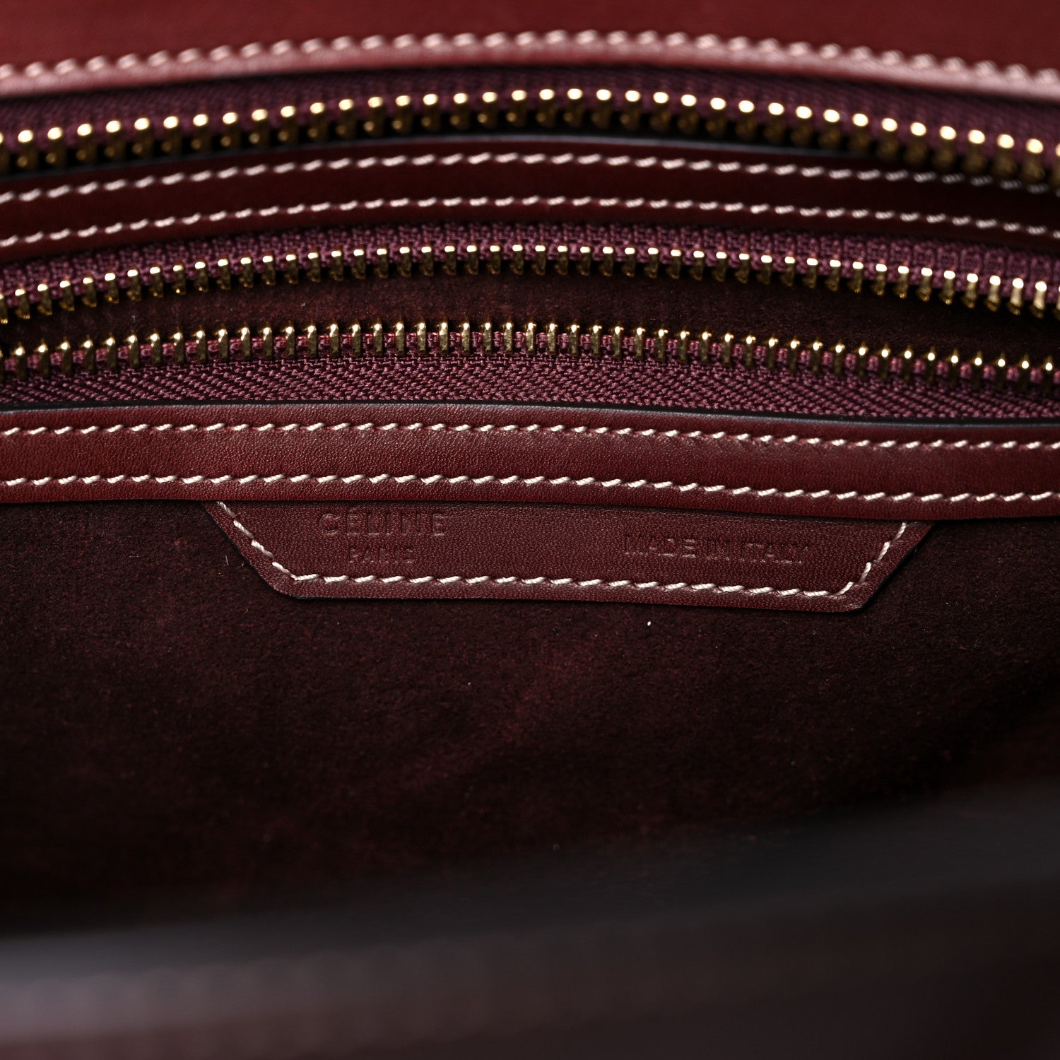 Celine Smooth Calfskin Micro Luggage Burgundy 5 of 17