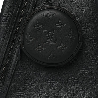 Louis Vuitton Calfskin Shadow Monogram Duo Slingbag Black 8 of 10