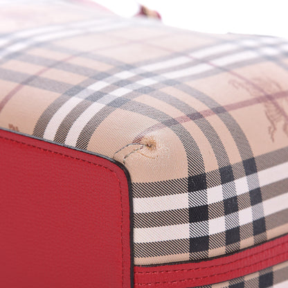 Burberry Haymarket Check Medium Reversible Tote Red 15 of 18