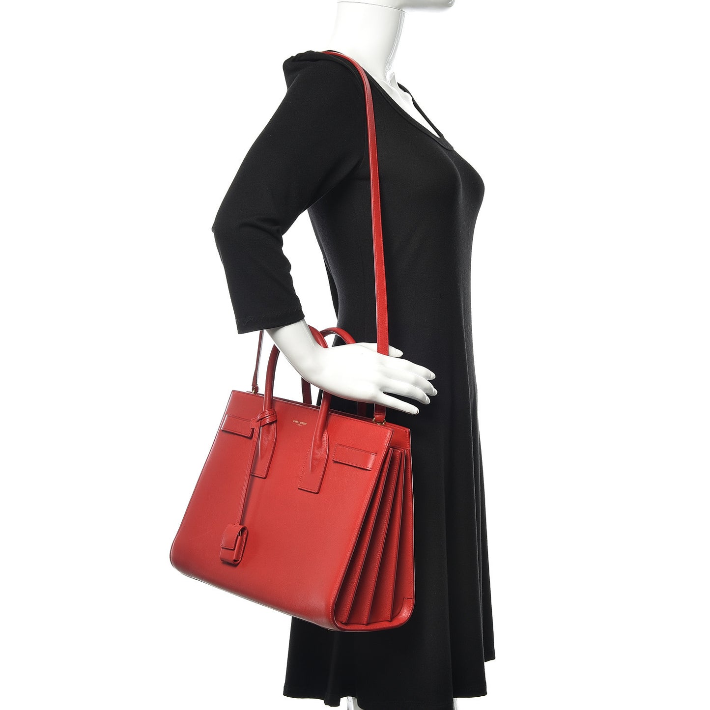 Calfskin Small Sac De Jour Lipstick Red