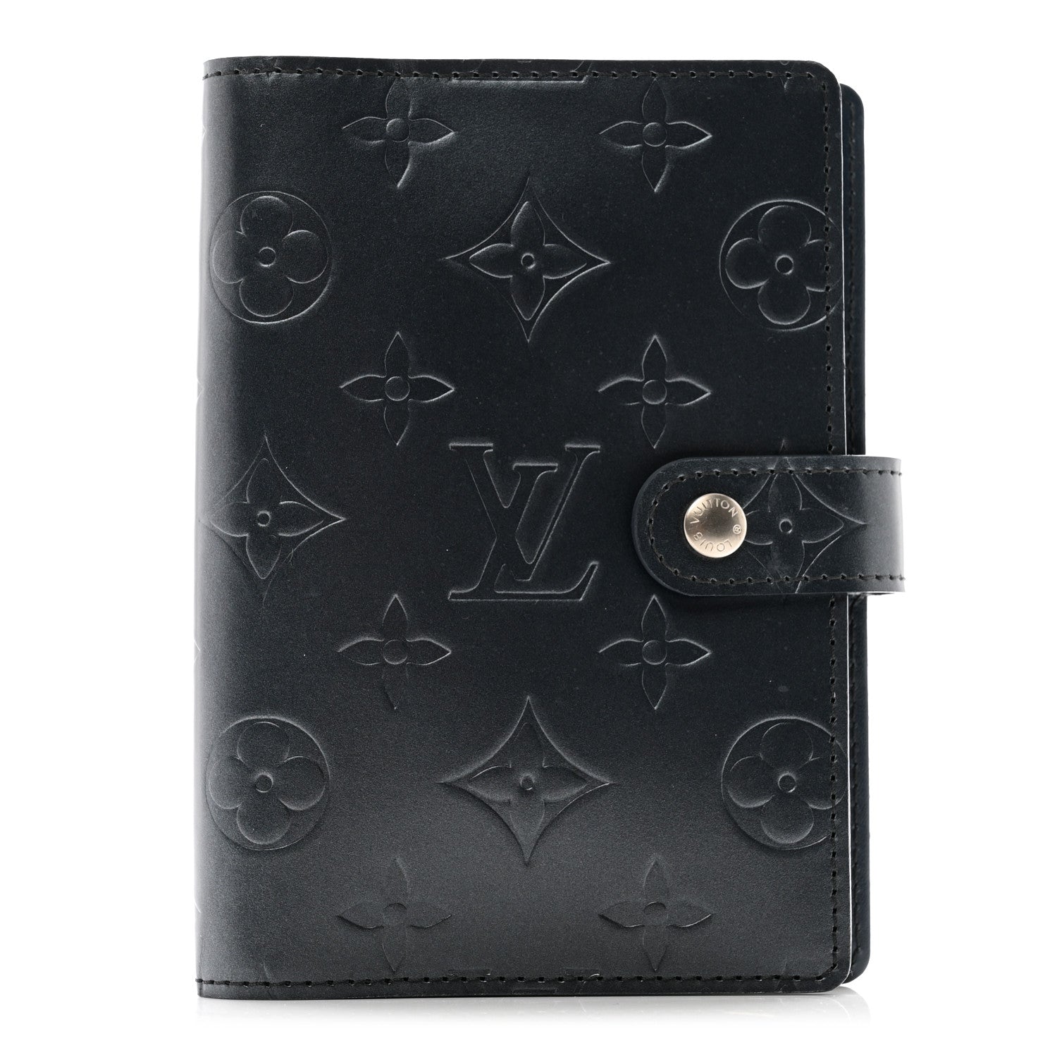 Louis Vuitton Mat Monogram Small Ring Agenda Cover Blue 1 of 9