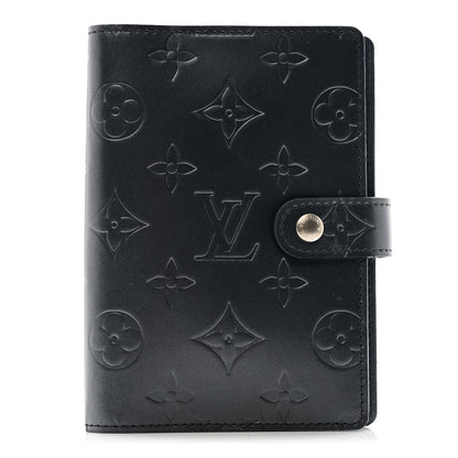 Louis Vuitton Mat Monogram Small Ring Agenda Cover Blue 1 of 9
