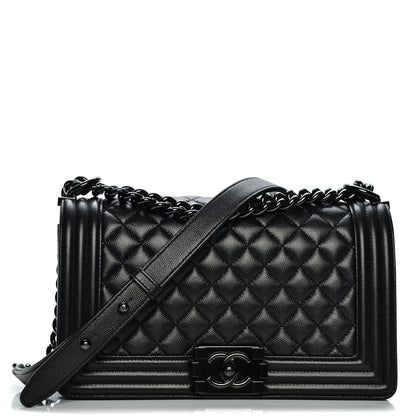 Chanel Caviar Quilted Medium Boy Flap So Black 1 of 7