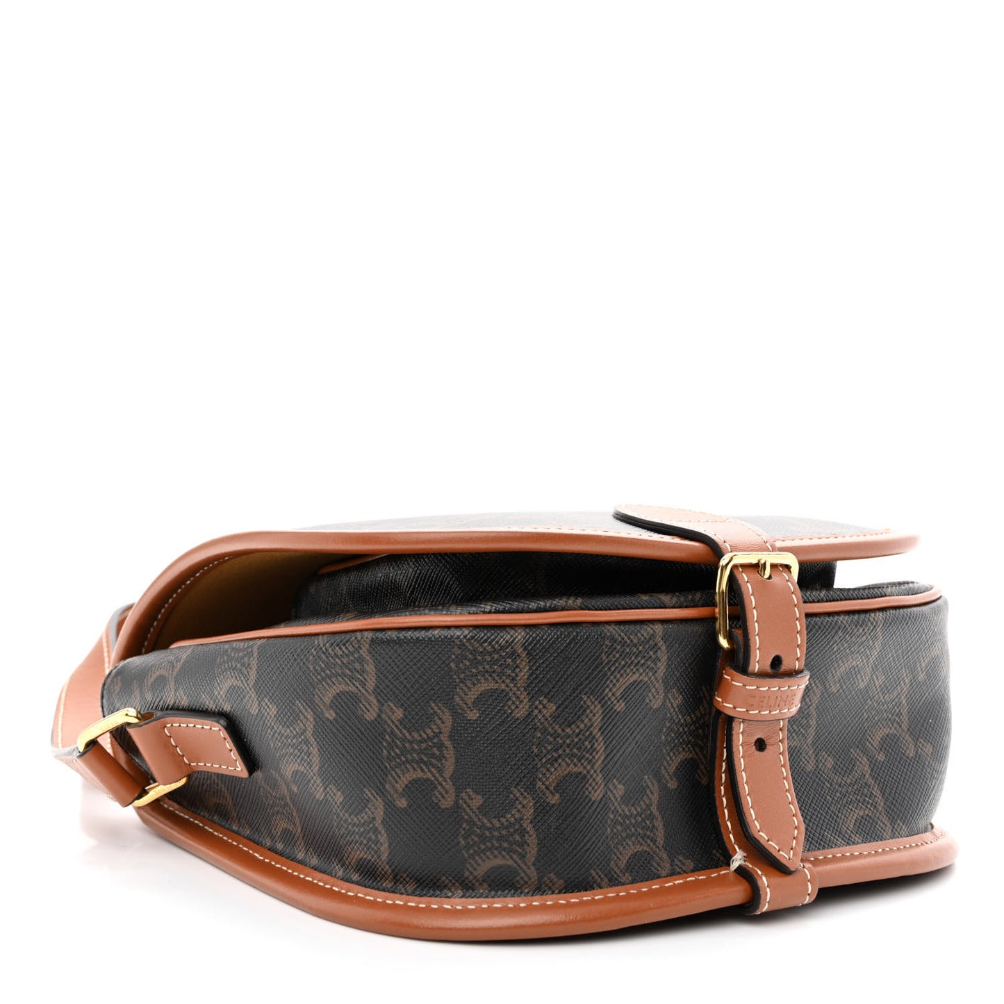 Triomphe Canvas Medium Folco Bag Tan