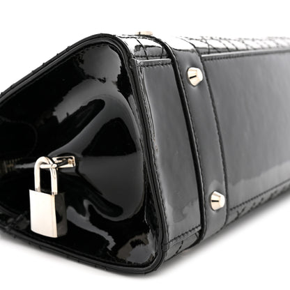 Christian Dior Patent Cannage Stitched East West Lady Dior Black 9 of 10