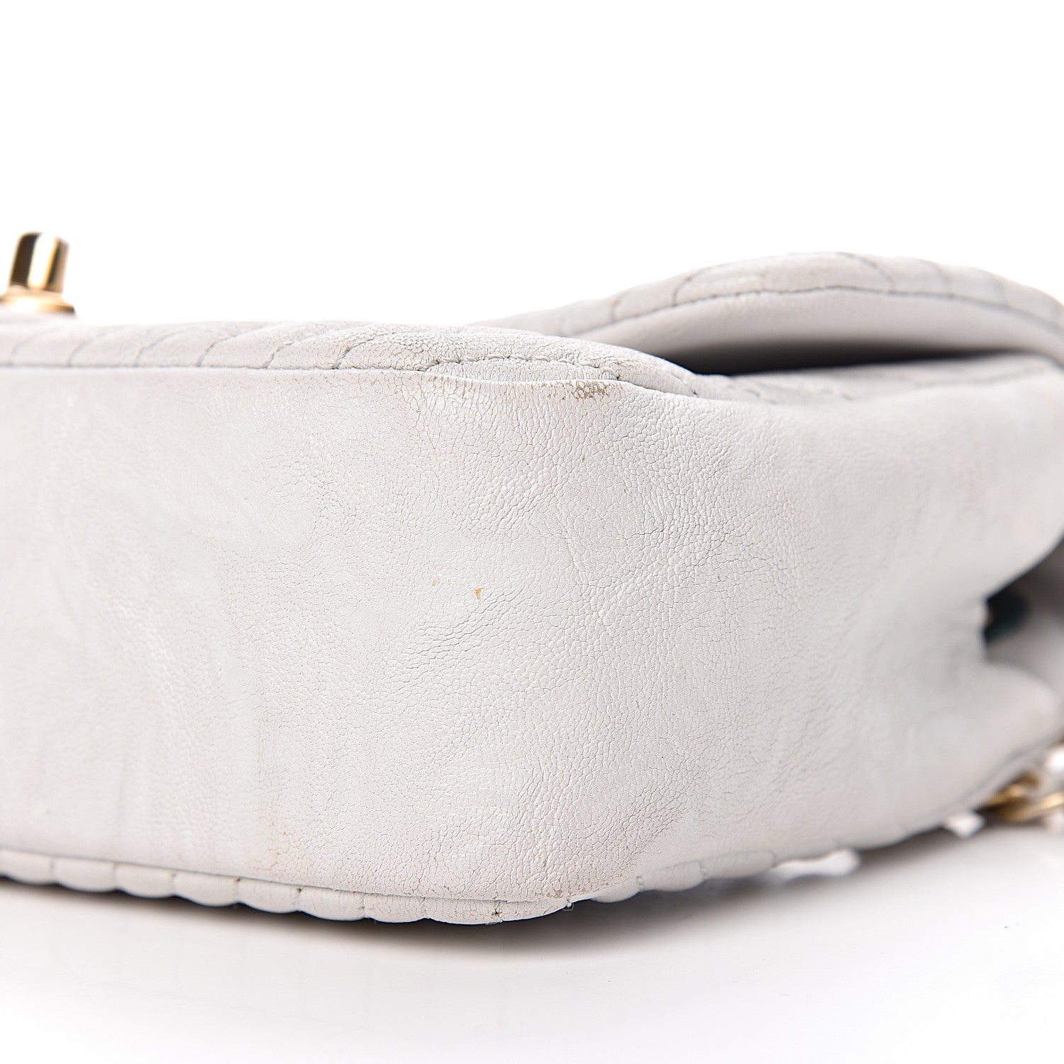 Chanel Calfskin Surpique Chevron Small Flap White 15 of 34