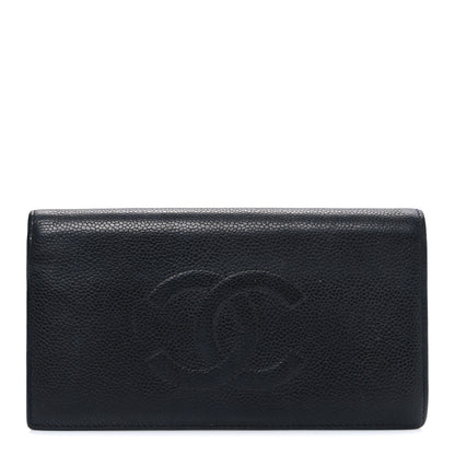 Chanel Caviar Timeless CC Yen Wallet Black 1 of 8