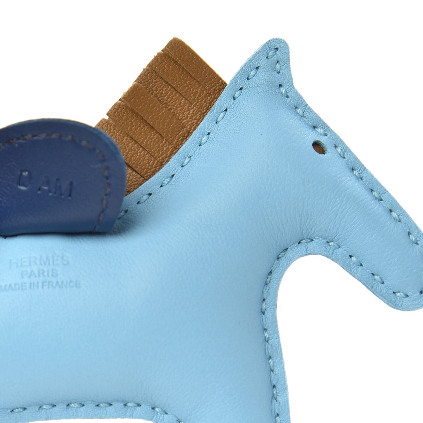 Milo Lambskin Grigri Rodeo Horse Bag Charm PM Celeste Bleu De Malte Kraft