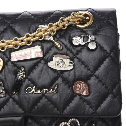 Chanel Aged Calfskin Lucky Charms 2.55 Reissue 225 Flap Black 10 of 13