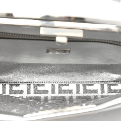 Fendi PVC Vitello Catalan Mirror Sequin FF Medium Peekaboo Iconic Satchel Argento 6 of 12