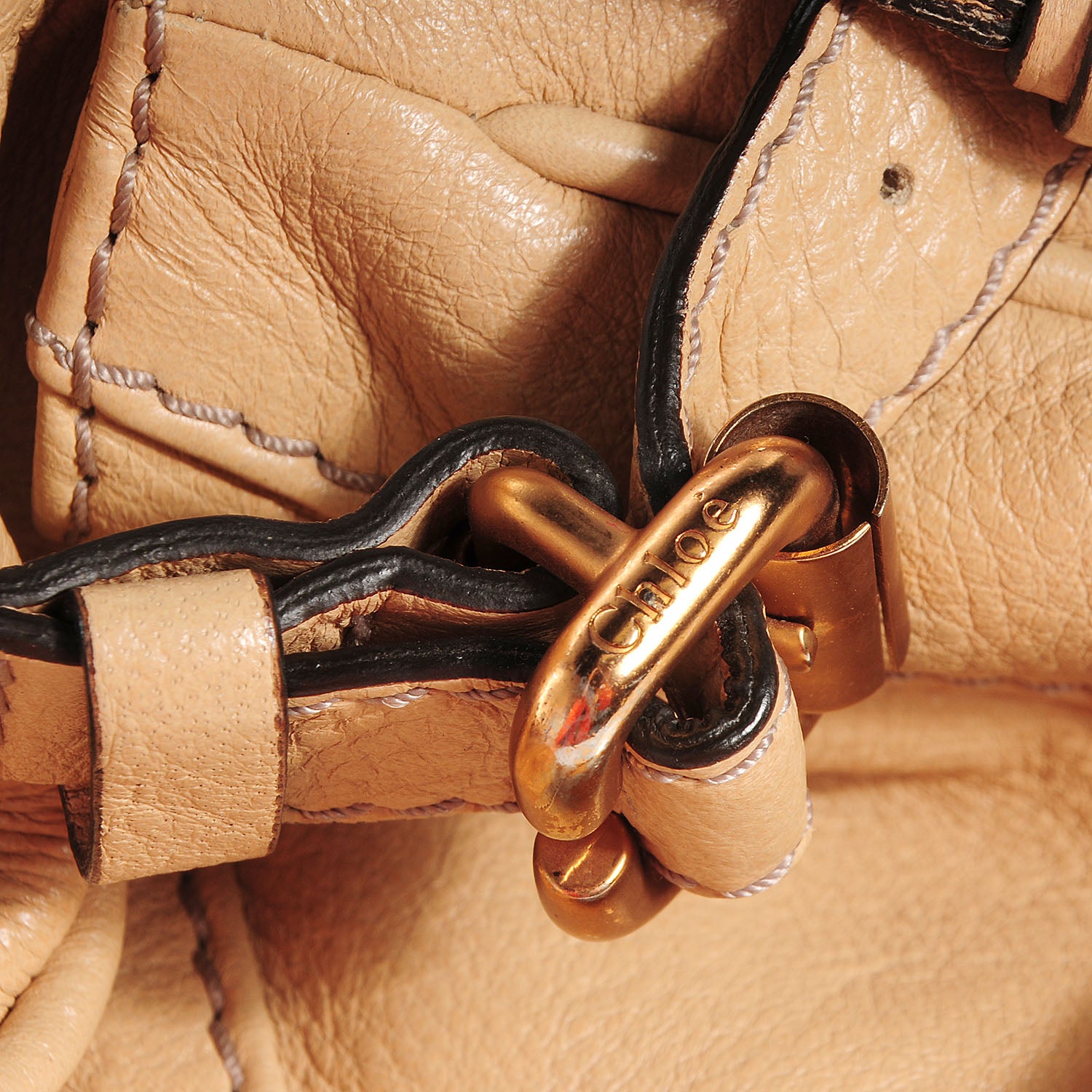 Chloe Leather Medium Paddington Satchel Beige 7 of 10