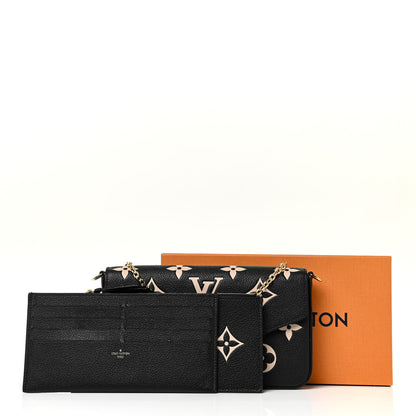 Louis Vuitton Empreinte Monogram Giant Felicie Pochette Black Beige 11 of 11