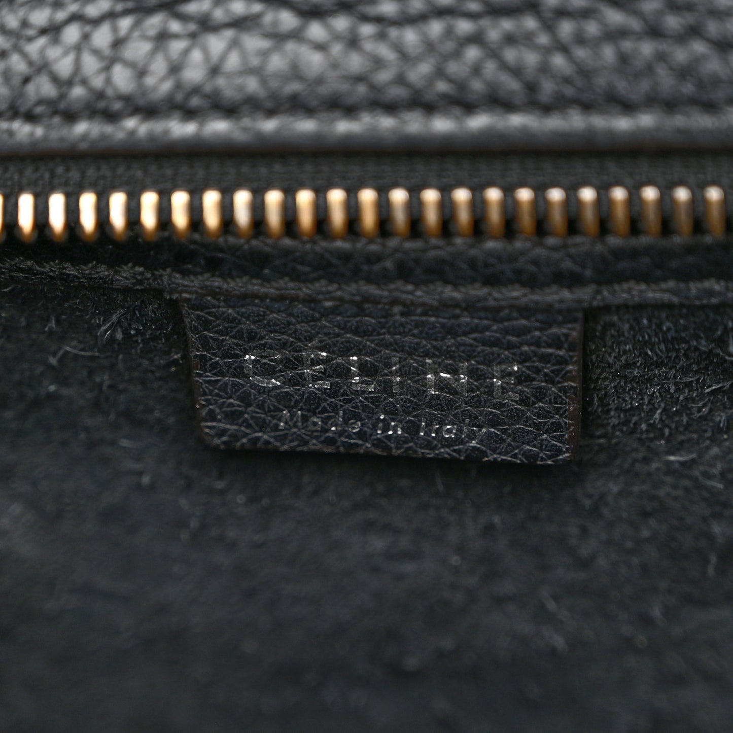 Drummed Calfskin Nano Luggage Black