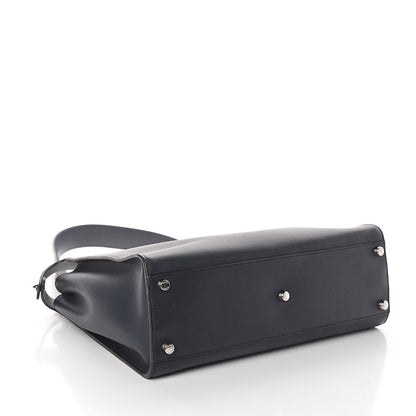 Fendi Vitello Tahiti Burro Large Peekaboo Iconic Essentially Satchel Blue Notte Grigio Perla 4 of 10