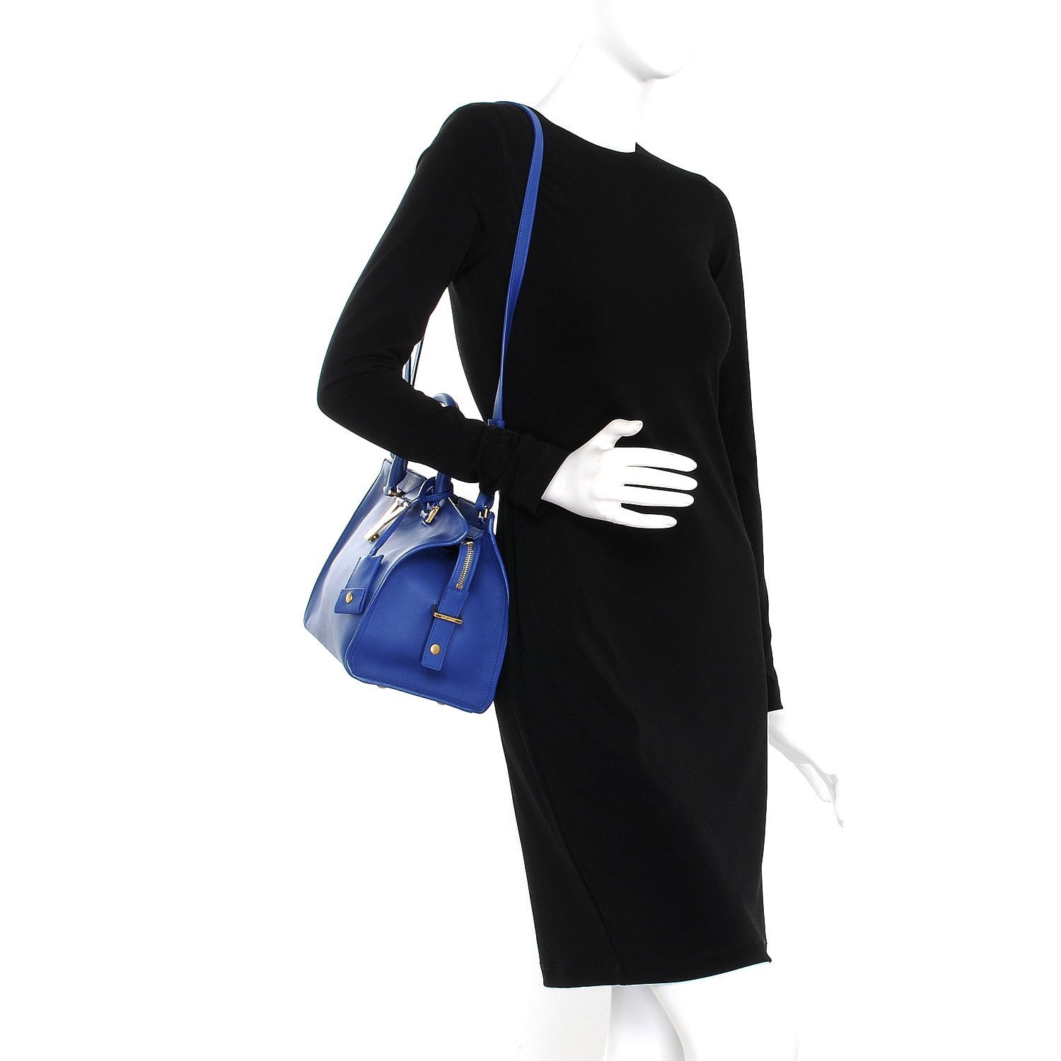 Saint Laurent Calfskin Small Classic Y Cabas Royal Blue 2 of 14