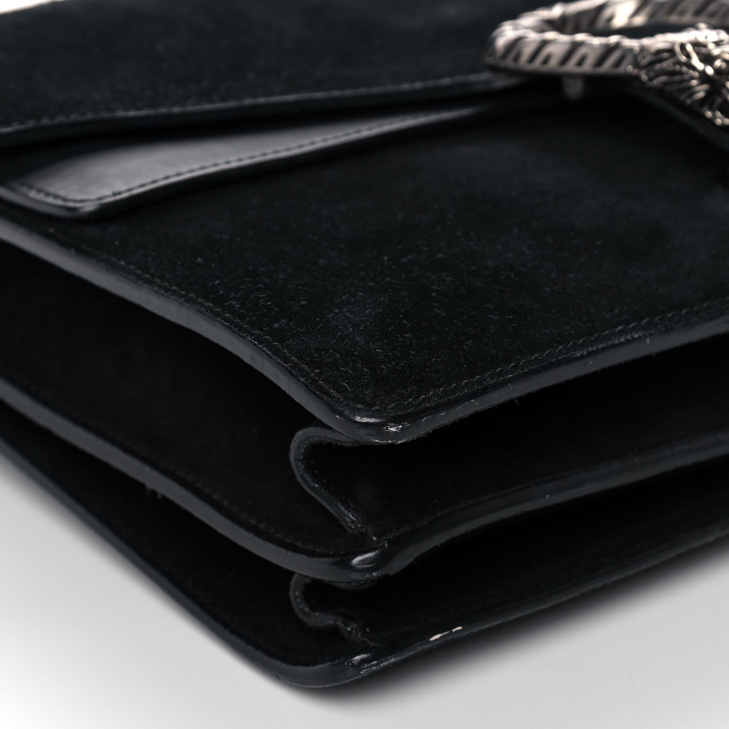 Gucci Suede Medium Dionysus Shoulder Bag Black 9 of 12