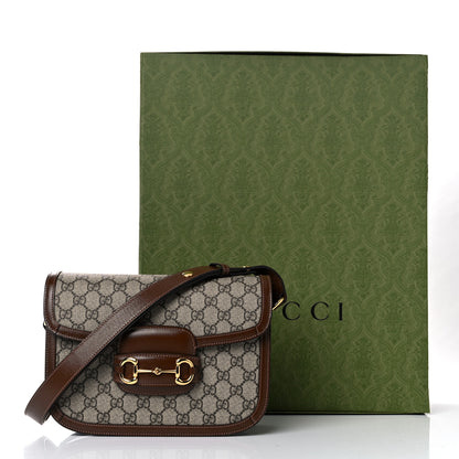 Gucci GG Supreme Monogram Horsebit 1955 Shoulder Bag Beige Brown Sugar 12 of 12