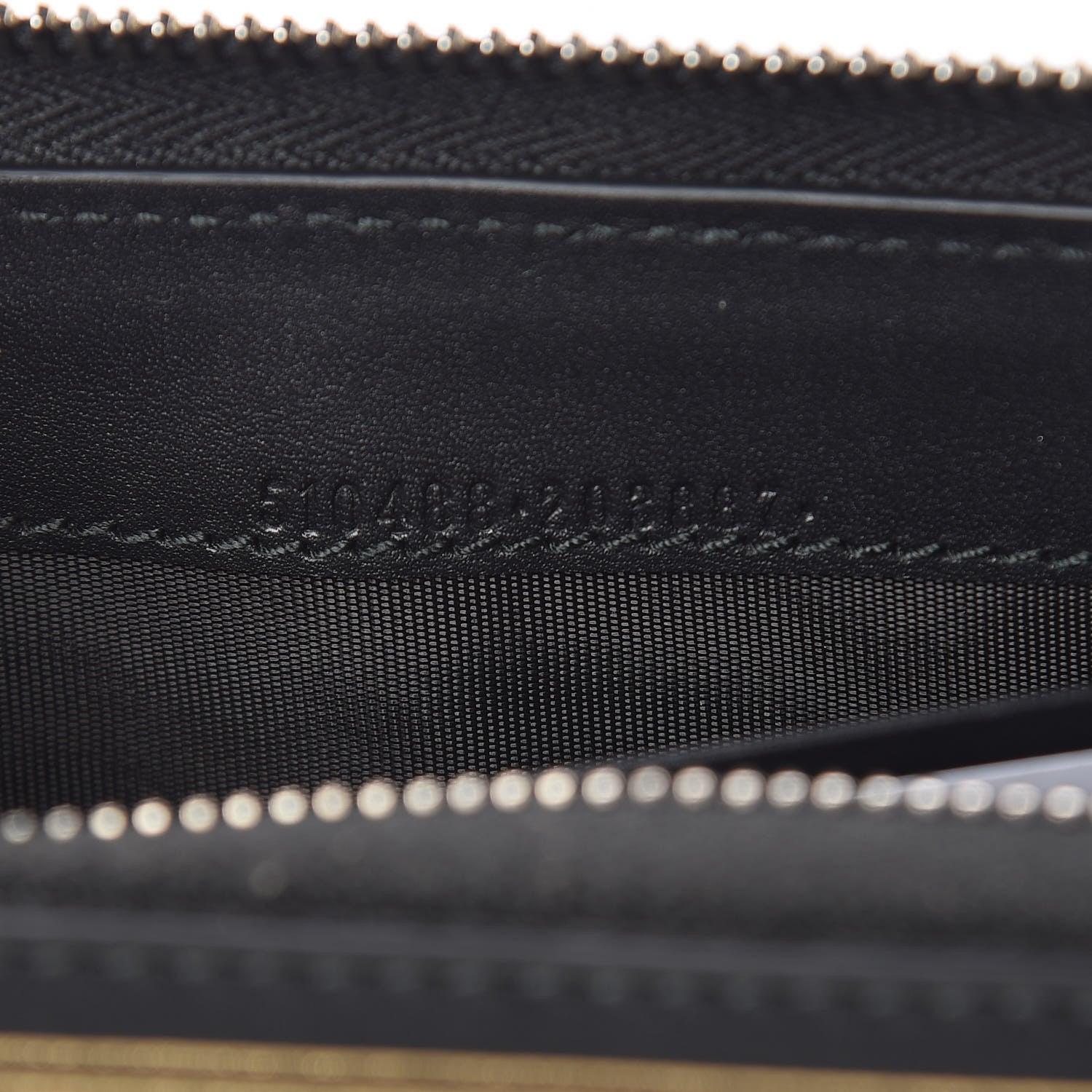 Gucci X SEGA Calfskin GUCCY Stars Zip Around Wallet Black Gold 7 of 8