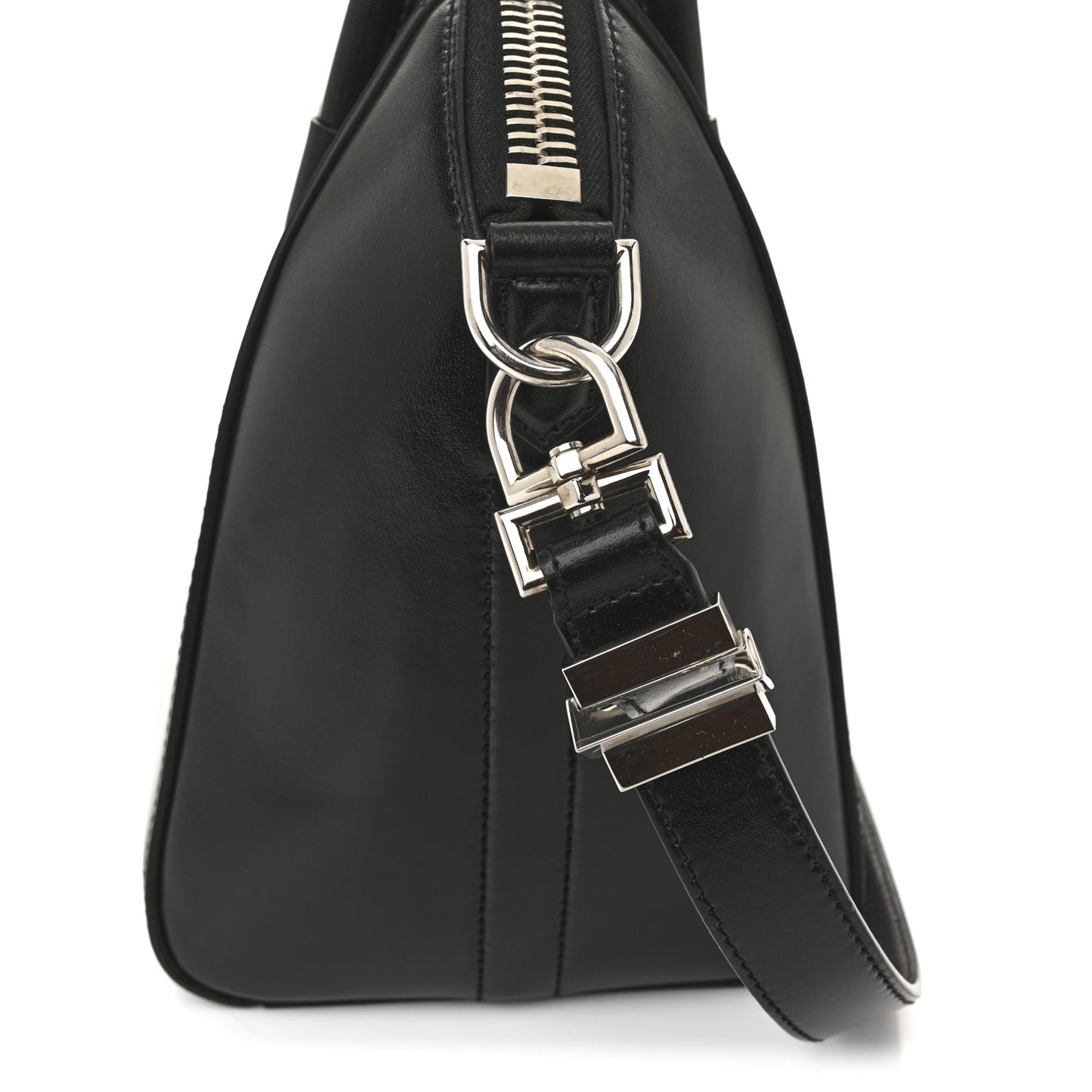 Shiny Lord Calfskin Small Antigona Black