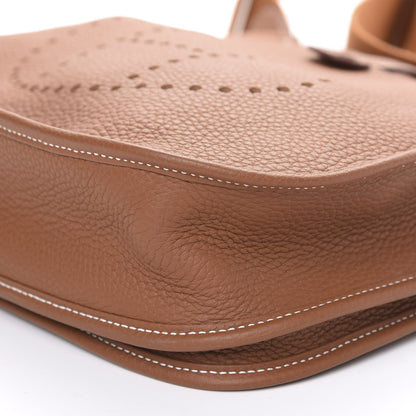 Hermes Taurillon Clemence Evelyne III PM Gold 9 of 10