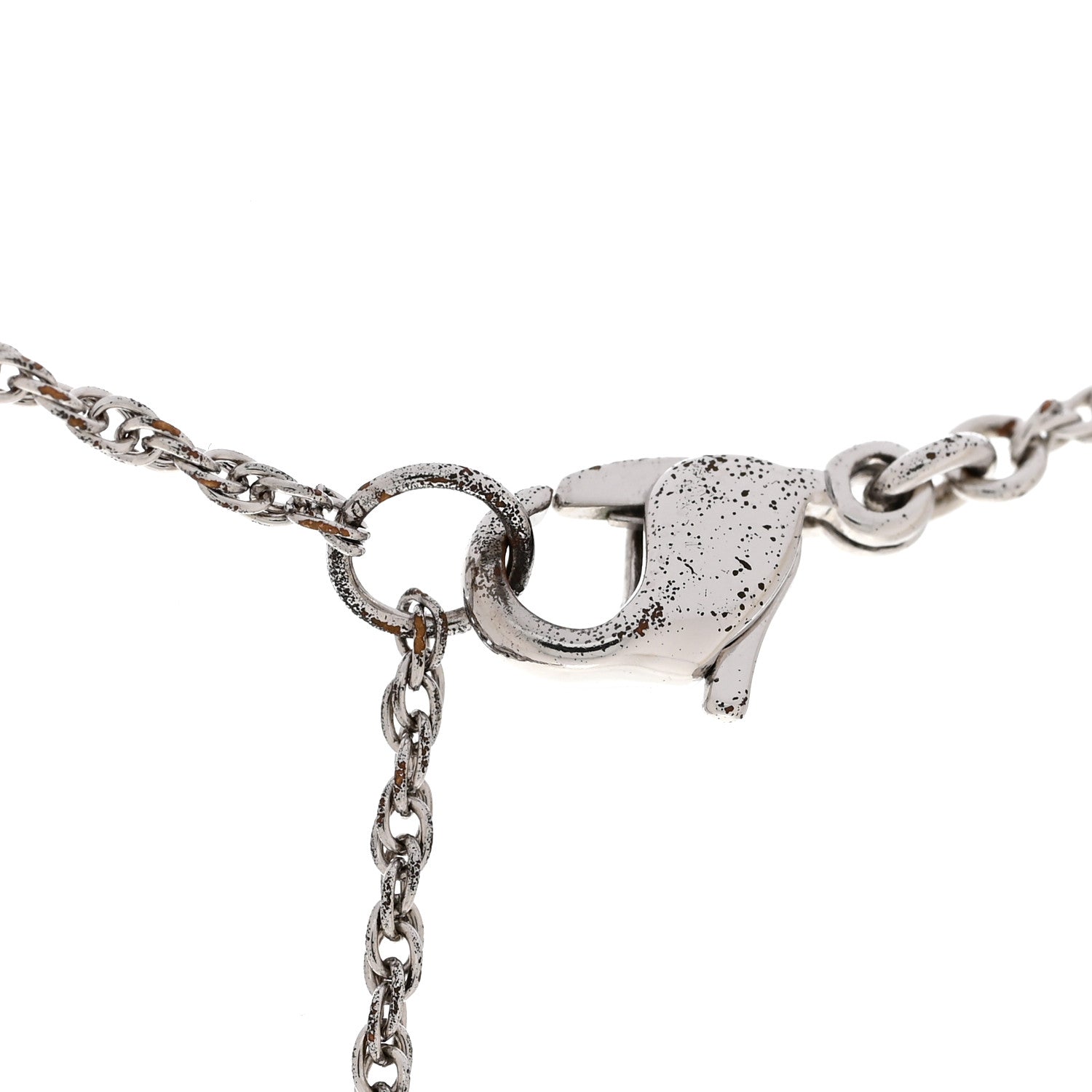 Christian Dior Crystal Flower Necklace Silver Pink 6 of 8