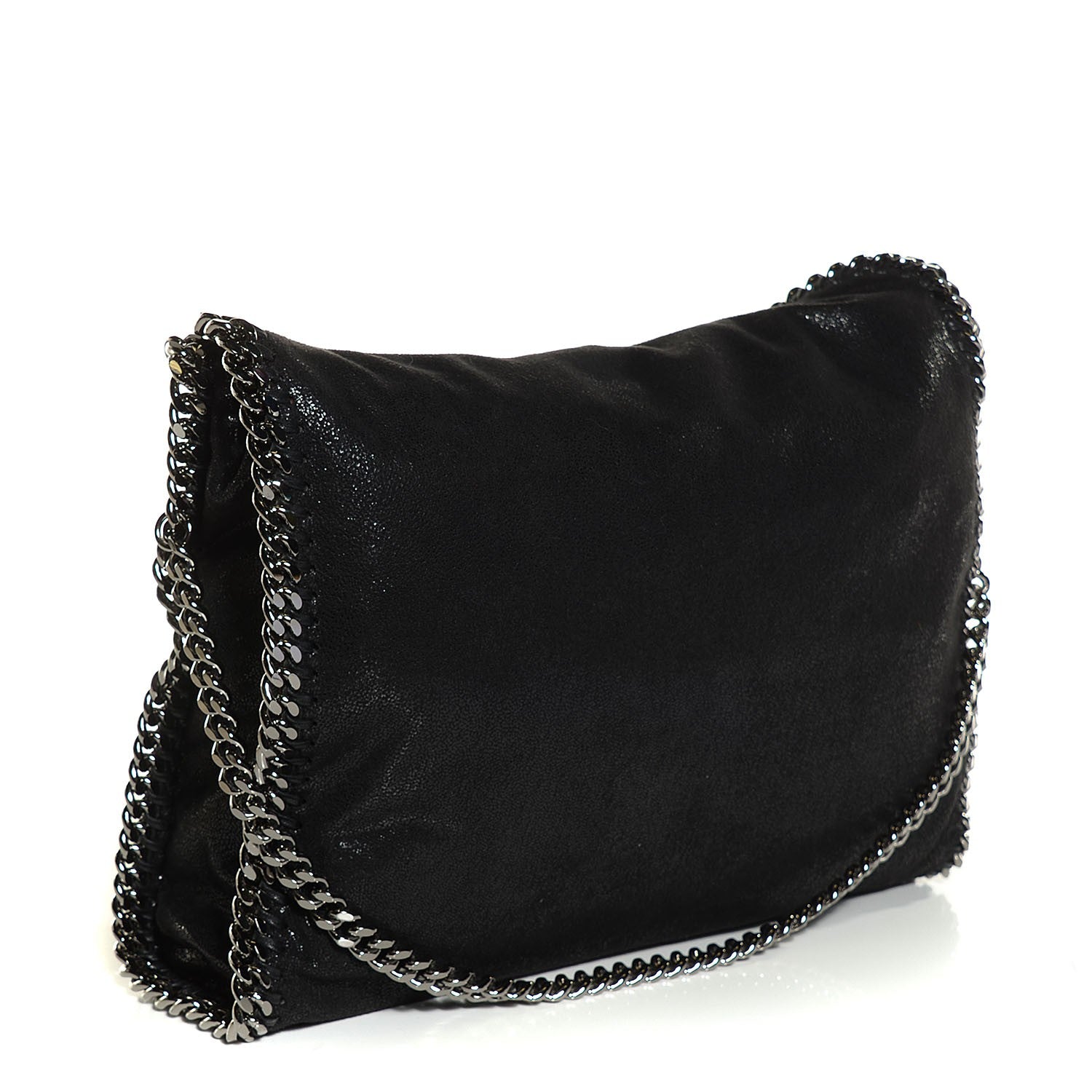 Stella McCartney Shaggy Deer Falabella Fold Over Tote Black 3 of 9