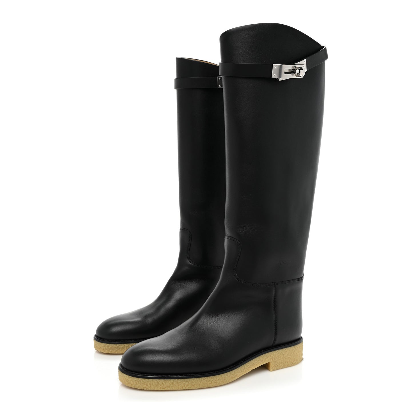 Calfskin Faustine Boots 36 Black
