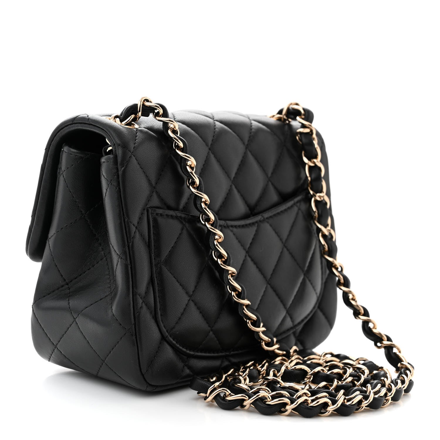 Chanel Lambskin Quilted Mini Square Flap Black 3 of 10