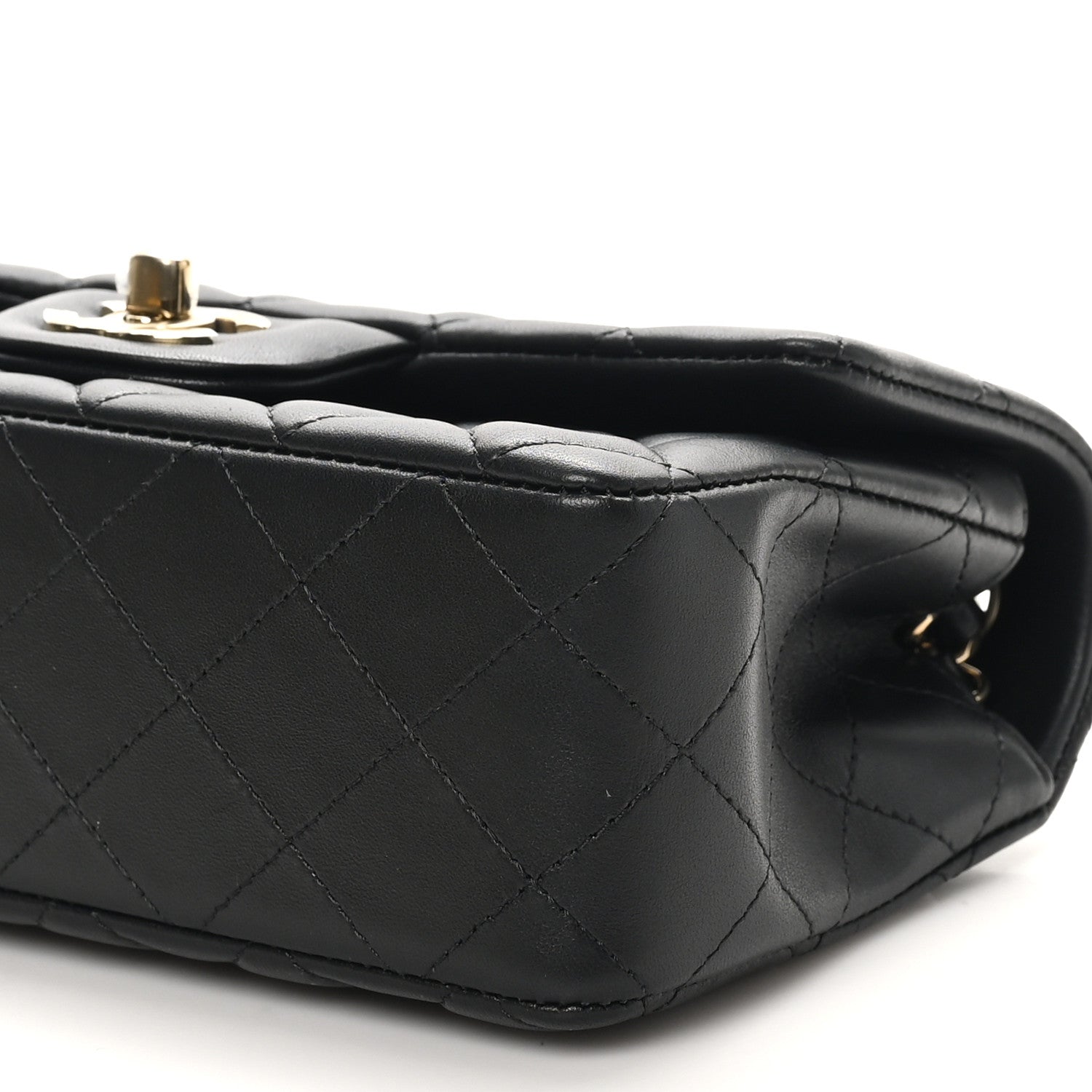 Chanel Lambskin Quilted Mini Rectangular Flap Black 10 of 11