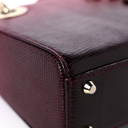 Christian Dior Lizard Gradient Mini Lady Dior Red 9 of 15
