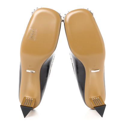 Gucci Spice Lux Snakeskin Print Spiked Pumps 40 Beige Avana Black 5 of 9