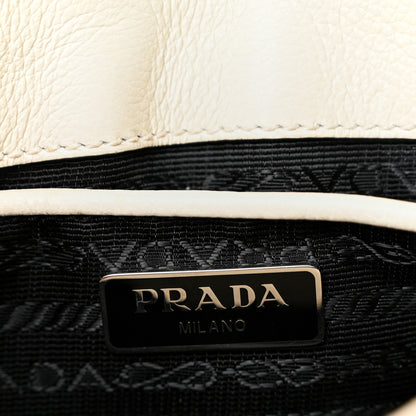 Prada Glace Calfskin Chain Crossbody Bag White 6 of 11