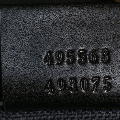 Gucci Soft GG Supreme Monogram Appia Calfskin Web Double Buckle Backpack Black 7 of 11