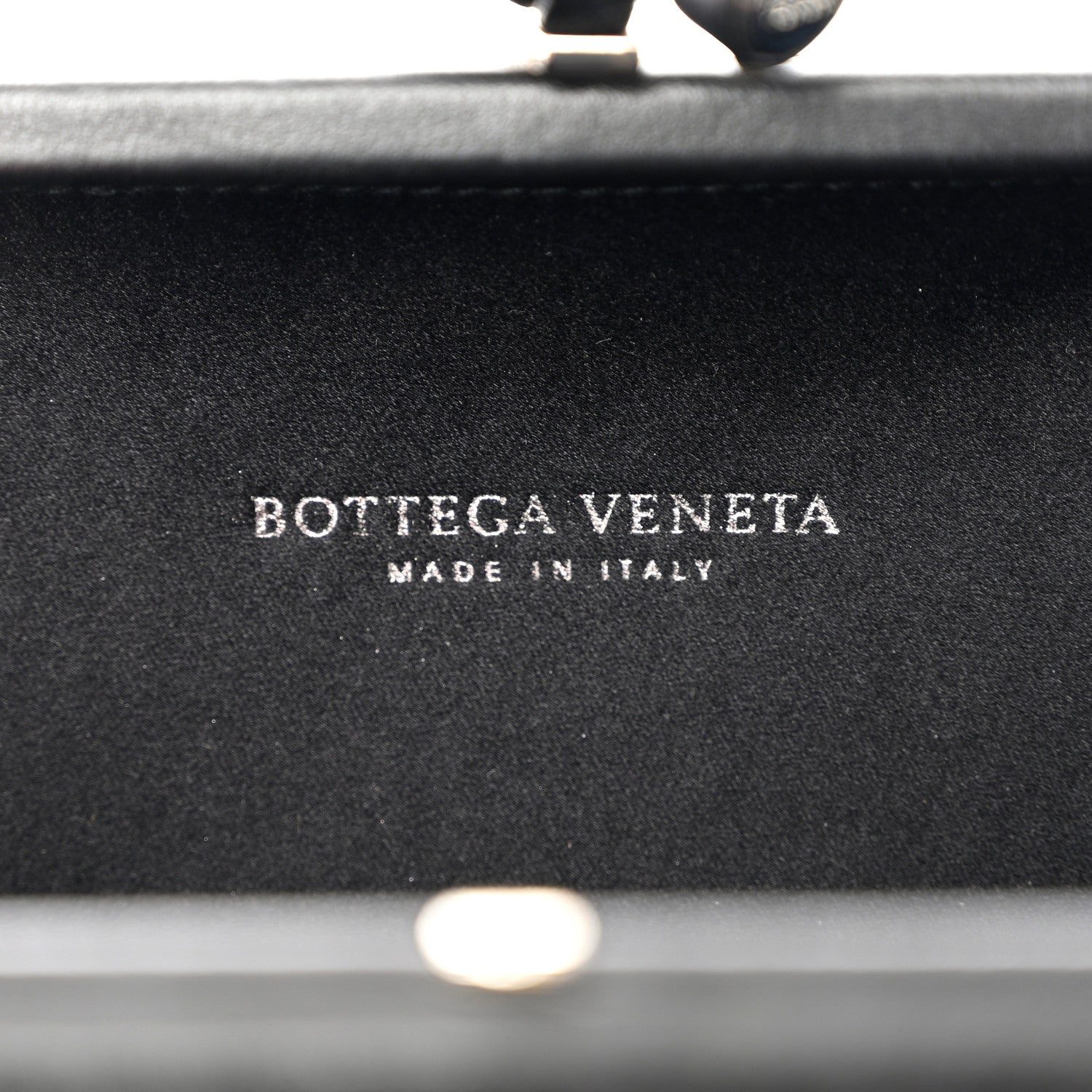 Bottega Veneta Satin Intreccio Impero Knot Clutch Black 6 of 6