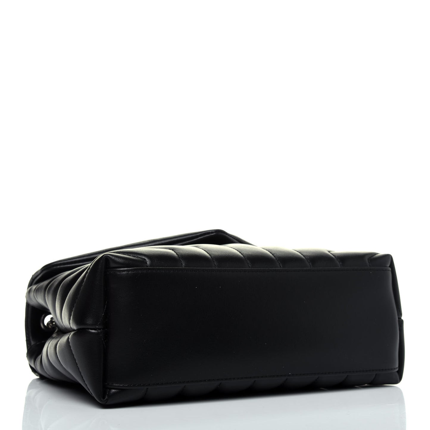 Calfskin Y Quilted Monogram Small Loulou Chain Satchel Black
