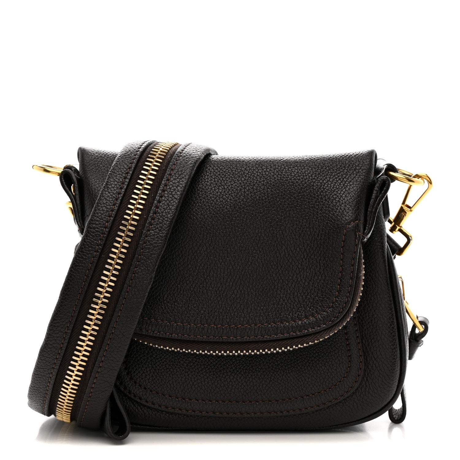 Tom Ford Calfskin Mini Jennifer Crossbody Bag Brown 1 of 14