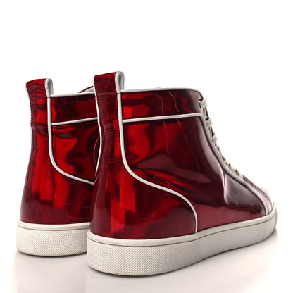 Christian Louboutin Patent Mens Louis Orlato Flat Sneakers 44 Red 4 of 9