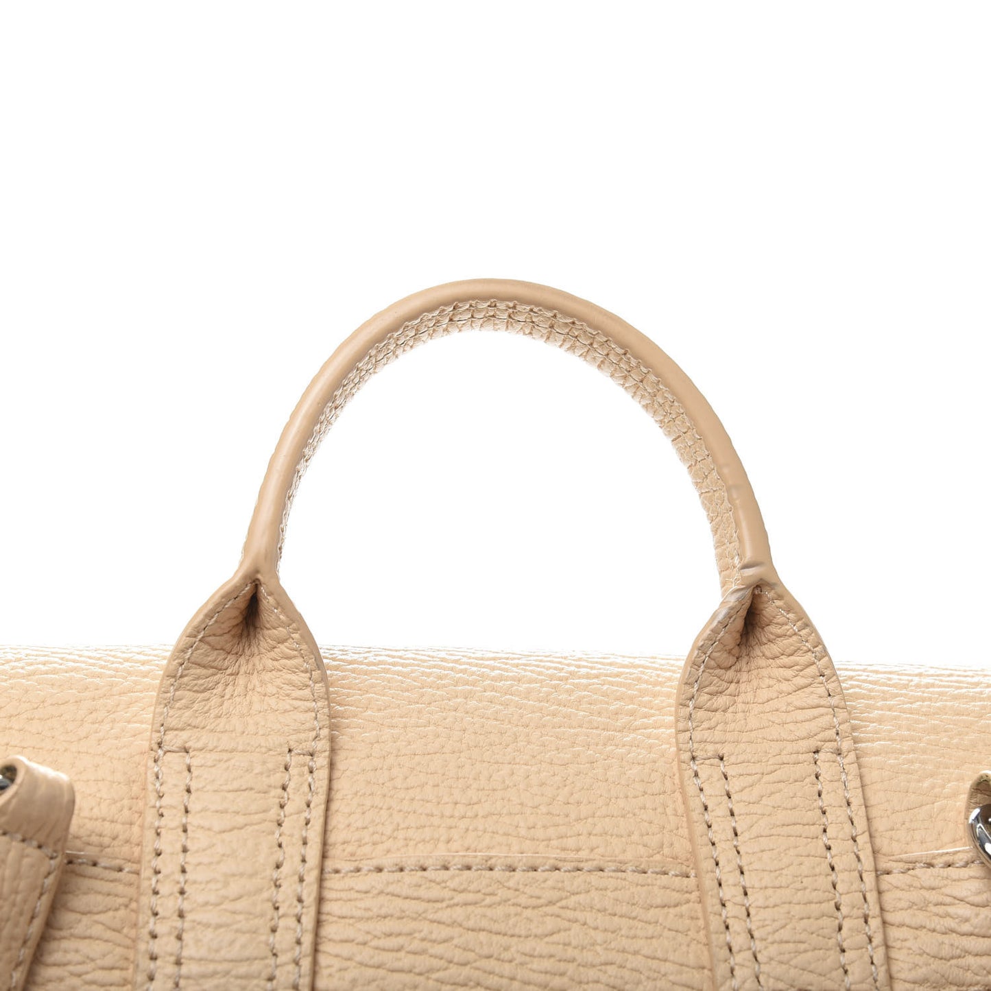 3.1 Textured Calfskin Pashli Backpack White Peach
