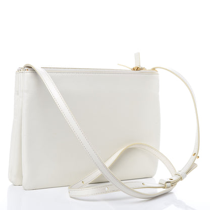 Celine Goatskin Large Trio Crossbody Bag White 3 of 9