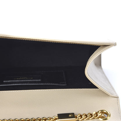 Saint Laurent Grain De Poudre Medium Monogram Kate Satchel Nude Powder 4 of 10