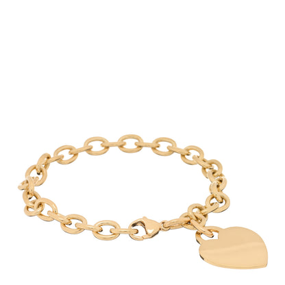Tiffany 18K Yellow Gold Heart Tag Charm Bracelet 1 of 3