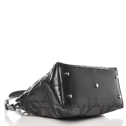 Christian Dior Lambskin Cannage Medium Granville Tote Black 5 of 8