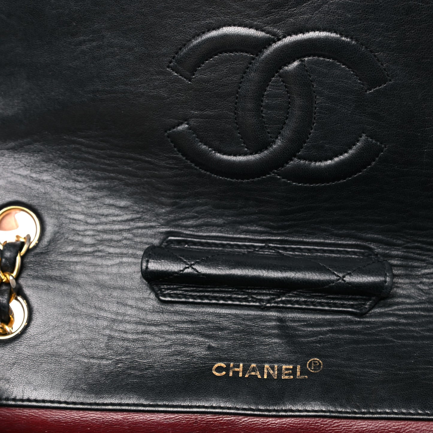 Lambskin Quilted Medium Single Flap Black