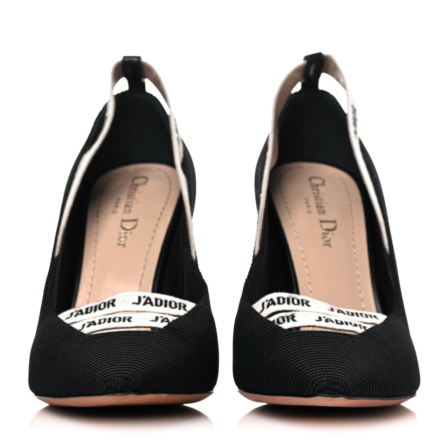 Christian Dior Technical Canvas J'Adior Ribbon Pumps 39.5 Black 2 of 10