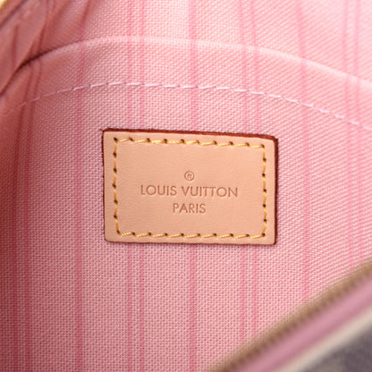 Louis Vuitton Damier Azur Neverfull MM GM Pochette Rose Ballerine 6 of 12